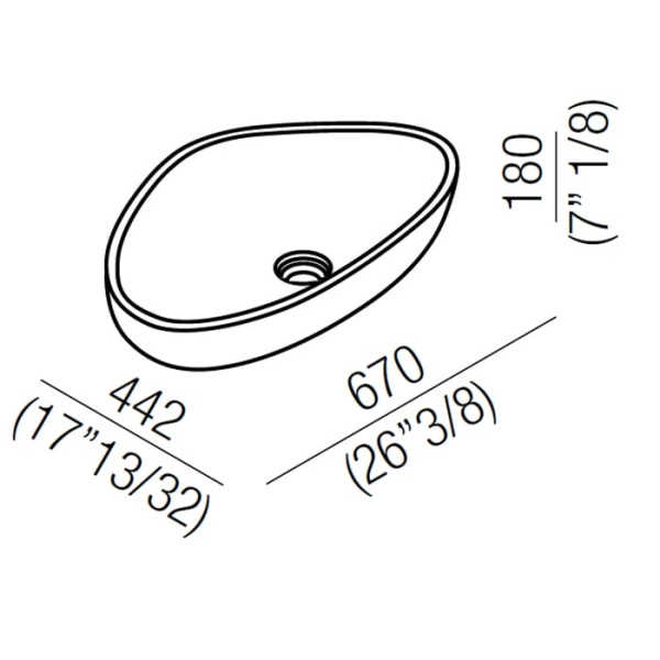 Раковина Agape Drop 70 ACER1098LZ *0