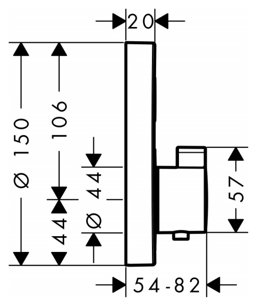 Смеситель для душа hansgrohe ShowerSelect S 15744000