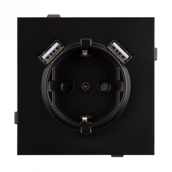Розетка с заземлением и 2хUSB type A, без рамки Arlight SCT-TENDO 054083