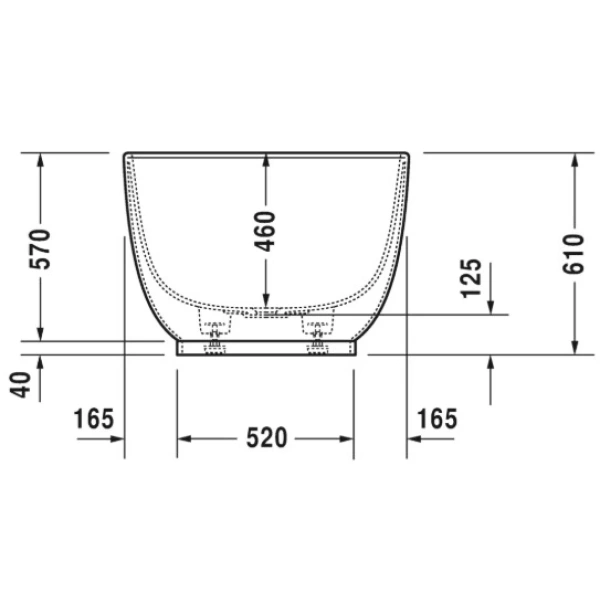 Акриловая ванна Duravit Luv 700434000000000 180x85 см, отдельностоящая, белый