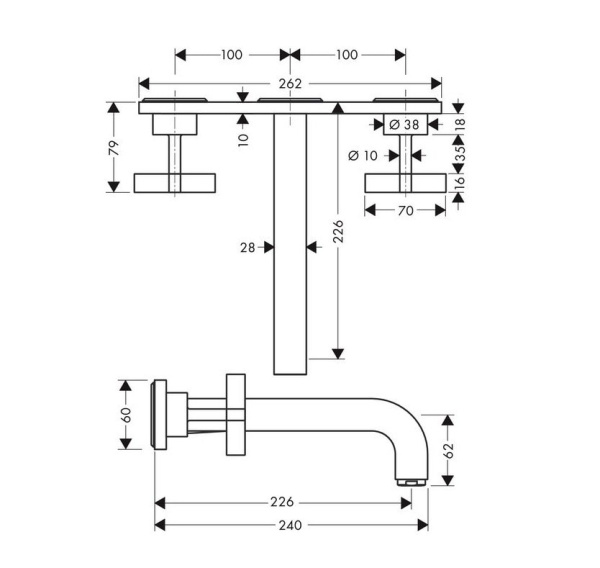 Смеситель для раковины Axor Citterio 39144000