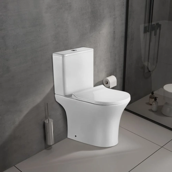 Унитаз-компакт Olive’S Sierra SR31126DP безободковый, с сиденьем микролифт, белый