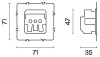 Механизм розетки с заземлением Voltum S70 VLS0401M
