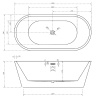 Акриловая ванна Abber 150x80 AB9203-1.5