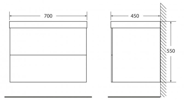 Раковина Belbagno Regina BB700/450-LV-MR-AST Белый