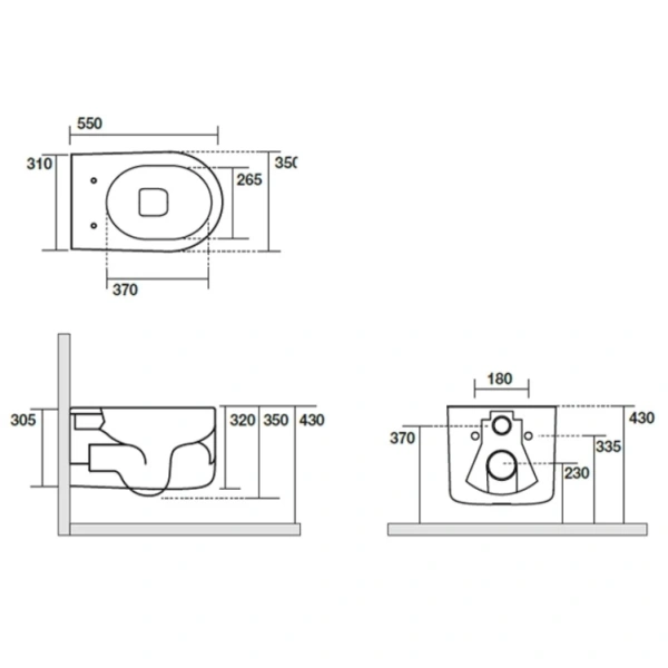 Унитаз подвесной Kerasan Nolita 531475 безободковый, бургундский матовый