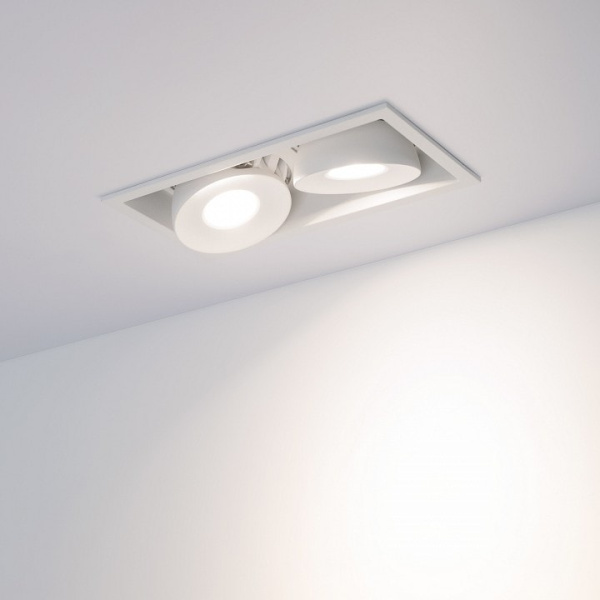 Встраиваемый светильник Arlight CL-SIMPLE-S148x80-2x9W Day4000 (WH 45 deg) 028150