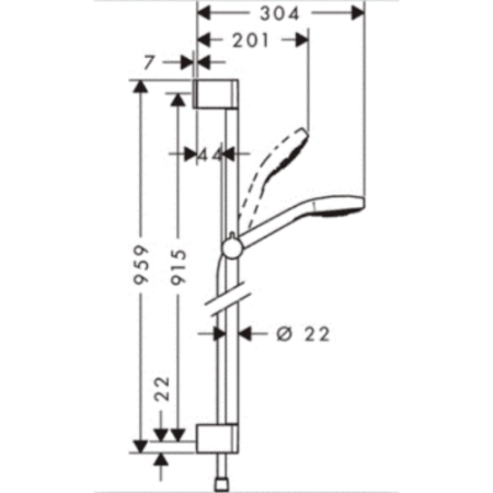 Душевой гарнитур hansgrohe Croma Select E Multi 26590400