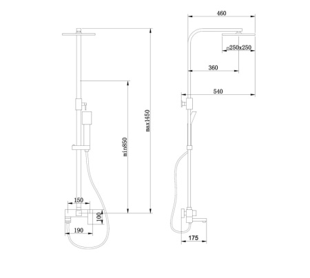 Душевая стойка Abber Daheim AF8216SPL сатин