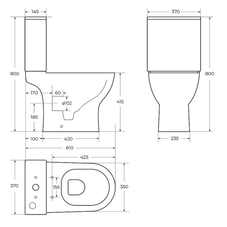 Чаша напольного унитаза BelBagno Lounge BB045CPR/SC белый
