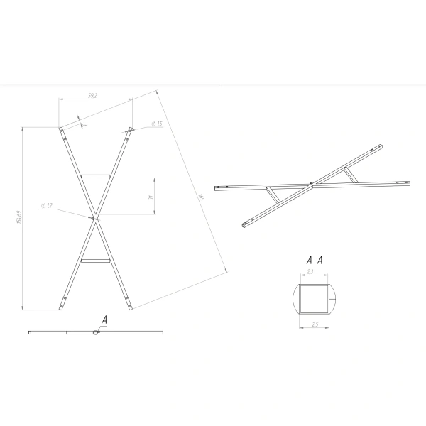Каркас для ванны 160x70 Eurolux E5016070029