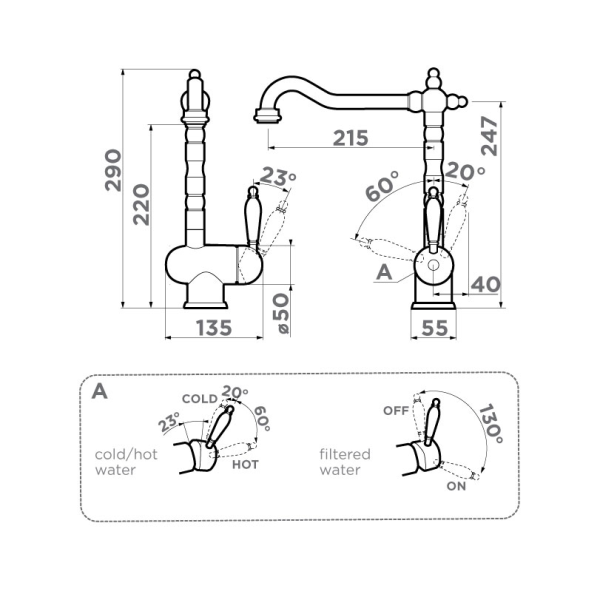 Смеситель для кухни Omoikiri Kyoto 4994353 золото
