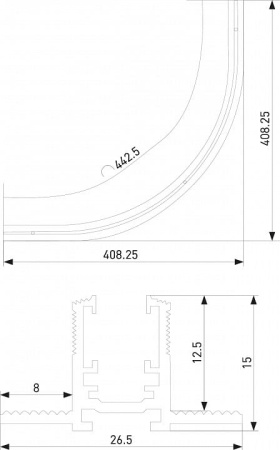 Трек встраиваемый Elektrostandard Mini Magnetic a067998