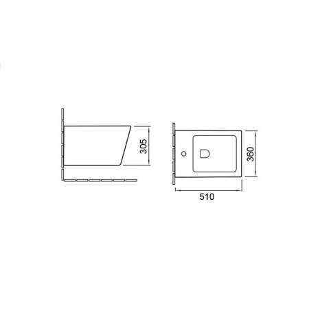 Биде подвесное Vincea VB1-12 белый