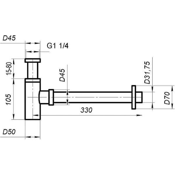 Сифон для раковины BelBagno BB-SMT2-01
