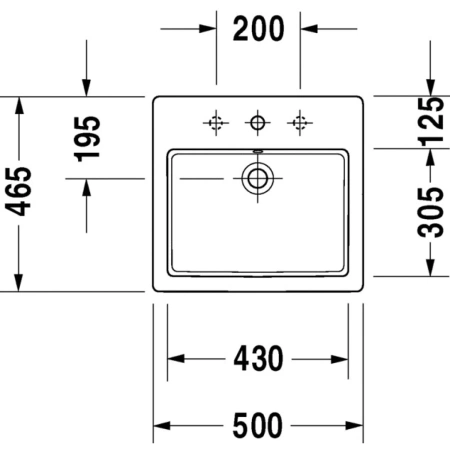 Раковина 50x46,5 см Duravit Vero 0315500000