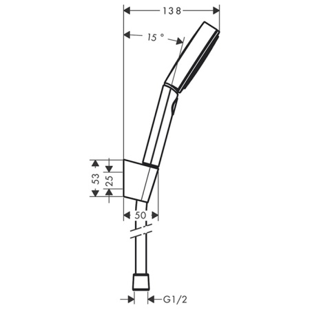 Душевой гарнитур Hansgrohe Pulsify Select S 24303670 черный матовый