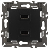 Розетка 2хUSB type A без рамки Эра Эра Elegance 14-4110-05