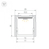 Профиль накладной Arlight SLIM 061370