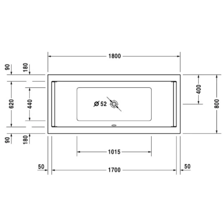 Акриловая ванна 180x80 см Duravit Starck 700338000000000