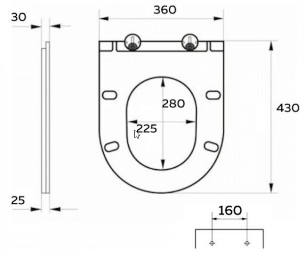 Крышка-сиденье для унитаза Teymi S40105 белый