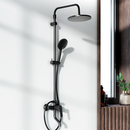 Душевая стойка Damixa Jupiter 977740300 черная матовая