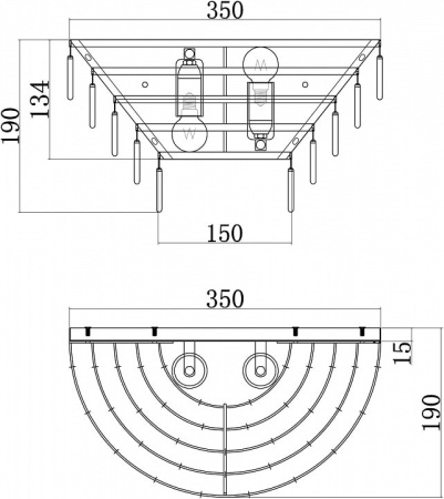 Накладной светильник Maytoni Mazzo MOD130WL-02G
