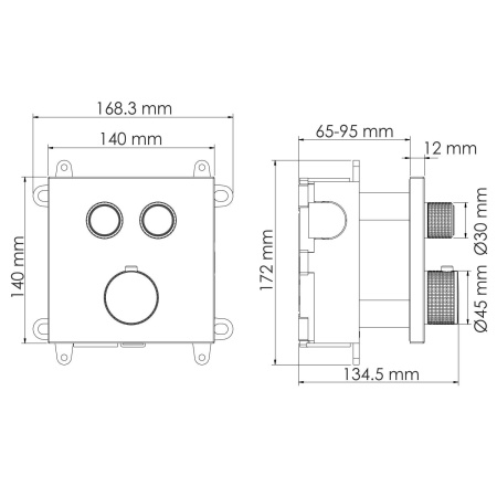 Смеситель для душа WasserKRAFT Sauer 7148 Thermo золото
