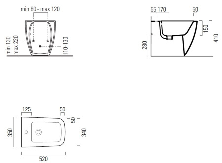 Напольное биде GSI Nubes 9662111