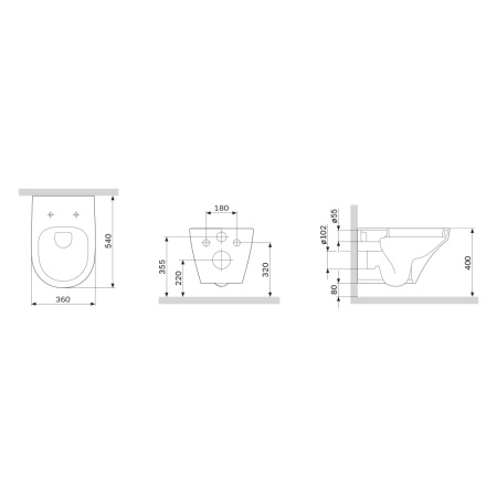 Подвесной унитаз AM.PM Inspire C501700WH безободковый