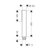 Душевая лейка Axor Starck 10531340 шлифованный черный хром