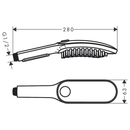 Душевая лейка для собак Hansgrohe DogShower 26640670 черная матовая
