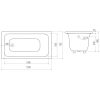 Ванна чугунная Goldman Comfort CF15070 150x70 см, белый