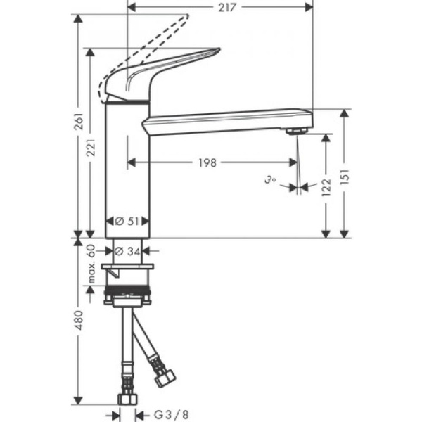 Смеситель для кухни hansgrohe Focus M42 71806000