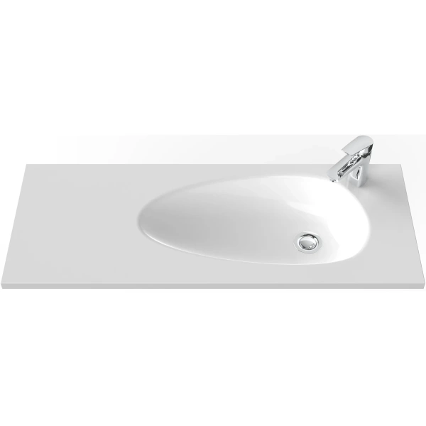 Раковина Roca Pluma ZRU9310300 98x38,5 см, накладная, белый