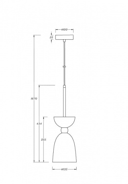 Подвесной светильник Maytoni Cloches MOD113PL-01W