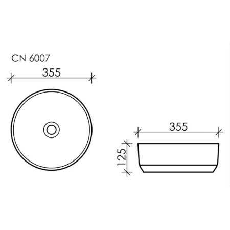 Раковина 35,5x35,5 см Ceramica Nova Element CN6007