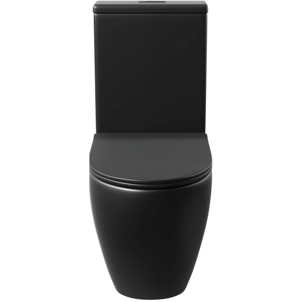 Унитаз-компакт Grossman GR-4446BMSQ безободковый, торнадо, с сиденьем микролифт, черный матовый