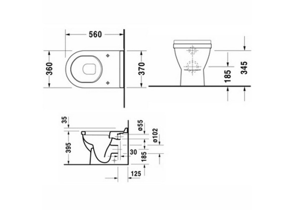 Унитаз Duravit Starck 3 124090000