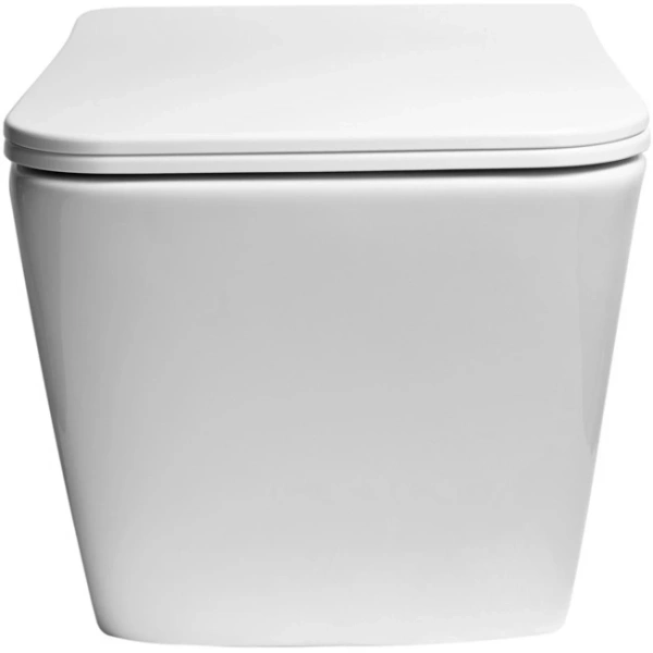 Унитаз подвесной SantiLine SL-5004 безободковый, с сиденьем микролифт, белый