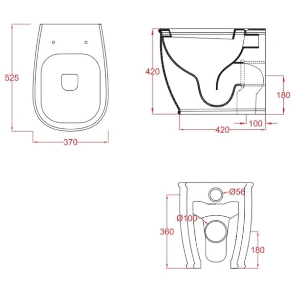 Приставной унитаз Artceram Azuley AZV002 03 00