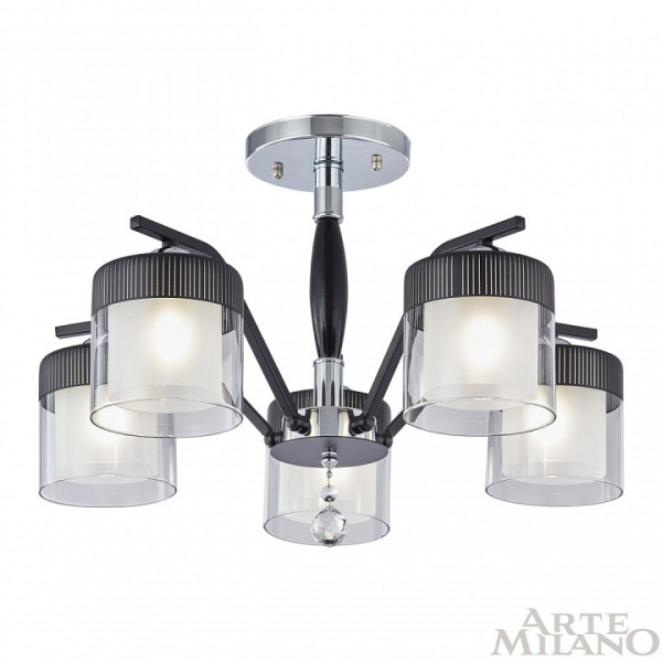 Люстра на штанге Arte Milano Napoli-2646 332646/5 CR+BK