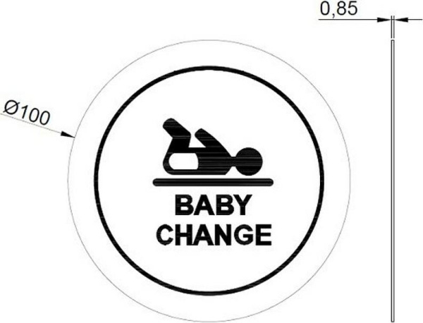 Табличка Детская Nofer 16723.2.S, помещение для переодевания детей