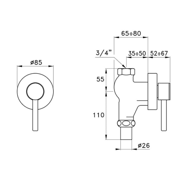 Вентиль Stella 130 BT 08100 CR00