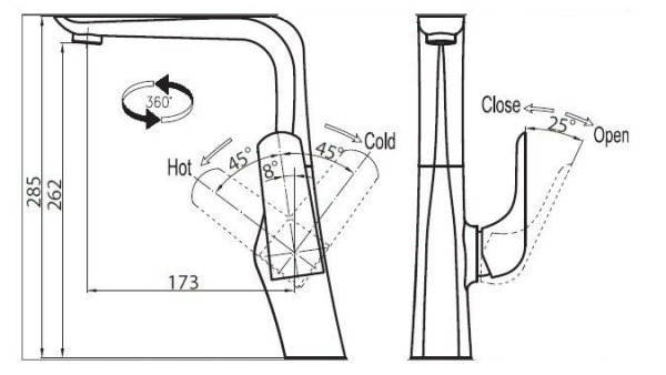 Смеситель для кухни BelBagno NOTA NOT-LAM-CRM