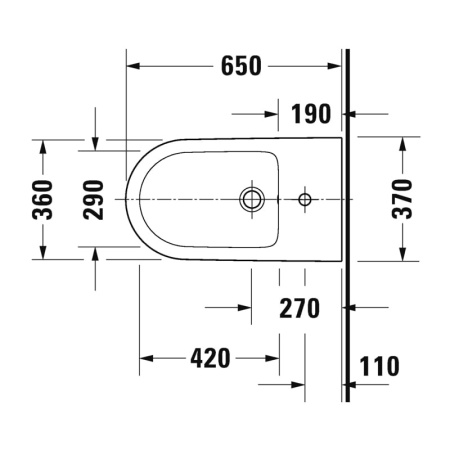 Напольное биде Duravit D-Neo 2294100000