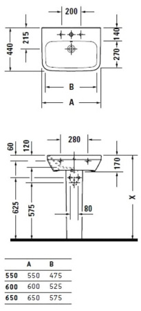 Раковина Duravit DuraStyle 2319600000
