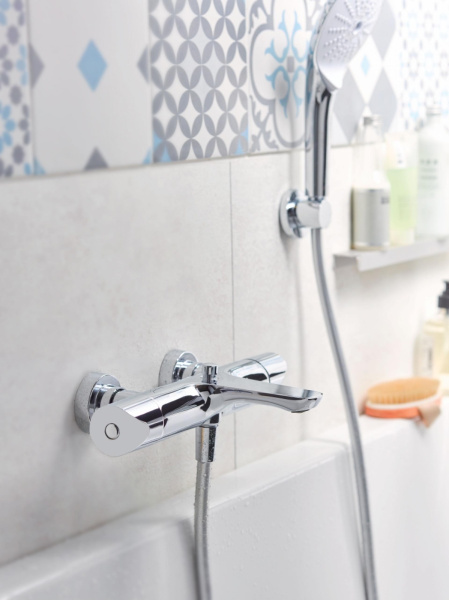 Смеситель для ванны с душем Jacob Delafon Villette E23721-CP термостатический хром