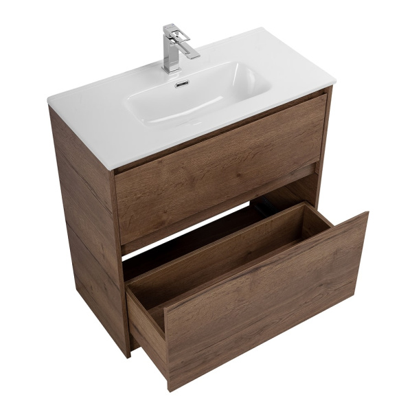 Тумба под раковину BelBagno Kraft 39 80 KRAFT39-800/390-2C-PIA-RT дуб табак