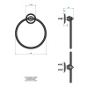 Полотенцедержатель THG Malmaison metal U93.F01.504N золото